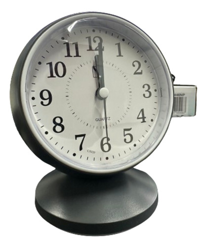 Reloj Despertador Clásico Redondo Gris Irm-12553
