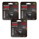 Kit 3 Tarjeta De Memoria Micro Sd 64gb A2 V30 Video Speed