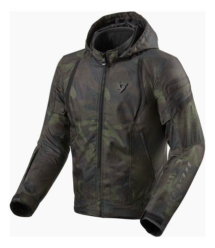 Chamarra Rev'it Flare 2 Impermeable Con Capucha Camuflaje 