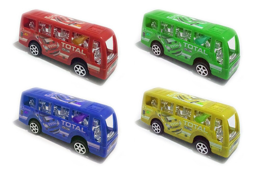 Kit 200 Carrinho A Fricção Ônibus Brinquedo Promoção Atacado