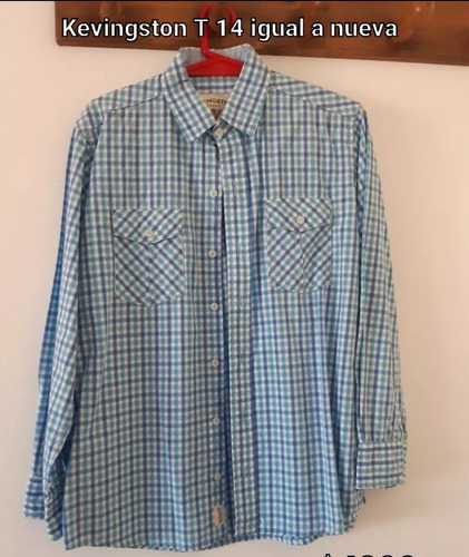 Camisa Kevingston Talle 14 Un Solo Uso,  Impecable!!