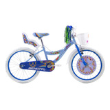 Bicicleta Cross Infantil Benotto Infantil Flower Power R20 Único 1v Frenos V-brakes Color Azul Frío/azul