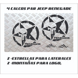 Calco Estrellas + Montañas Jeep Renegade Vinilo Stikers