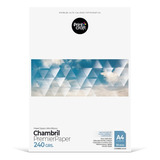 Papel Chambril 240 Grs A4 125 Hojas, Doble Faz Opaco