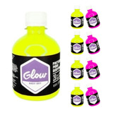 10 Maquillaje Glow Fluor Artistico 250cc Teatral Luz Negra