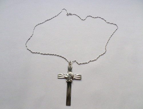 Conjunto C/ Corrente De Prata 925 E Crucifixo De Prata 935