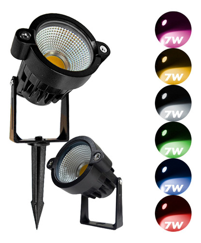 Kit 8 Espeto Led 7w Luminária Para Jardim Prova D'água