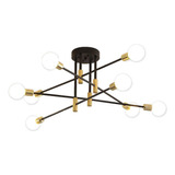 Sino Candelabro Moderno Negro, Lámpara Colgante De Techo De