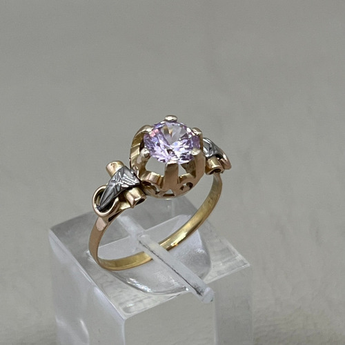 Anillo Antiguo Oro 18k Platino Rosa De Francia 3,3g