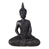 Buda Hindu Medio Estatueta Em Resina Preto