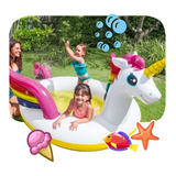 Pileta Inflable Unicornio Spray 272x193x104cm 151lt Intex