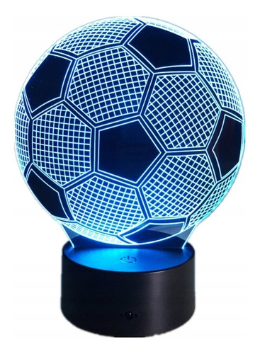 Lampara Ilusión 3d Balón De Fútbol Luz De Noche