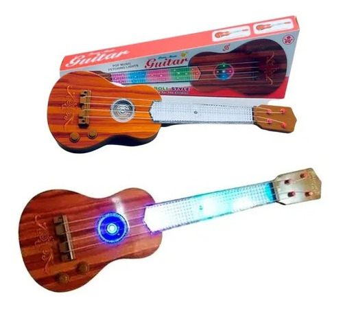 Guitarra Con Luces Sonido Niños Regalo Instrumento