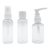 Set De Botellas Para Viaje De Plástico Transparentes 75pzas