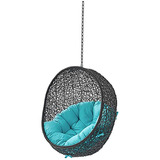 Silla De Hamacas, Sillón Columpio, Negro Azul, Moderno, Exte