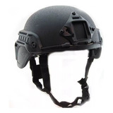 Capacete Airsoft Paintball Guerra Tatico Plast. Preto Rossi