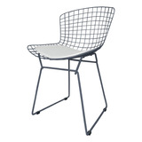 Silla Bertoia Pintada Plus Estructura De La Silla Tono Gris Azulado Asiento Tono Gris Azulado