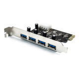 Placa Usb 3.0 Pci Express / Pci-e 4 Portas / Saidas 