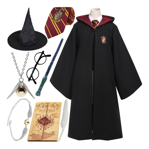 Capa Mágica Harry Potter Cos Hermione Kit De 9 Disfraces
