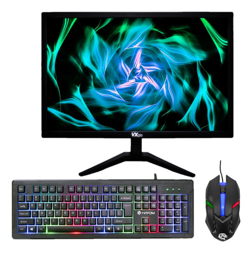 Kit Gamer Monitor Gamer 19  Vxpro + Mouse Rgb + Teclado Rgb