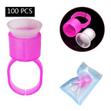 100pcs Kit Tattoo Ink Ring,microblading Pigment Glue Rings W