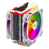 Cooler Para Cpu Alseye M120d Argb Branco 4 Heatpipe Dual Fan