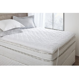 Casa W Premium Pillow Top Protector Casal Branco 190x140cm