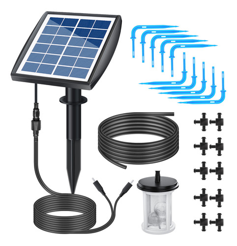 Sistema Riego Solar Con Kit Alimentado Drip House Plants