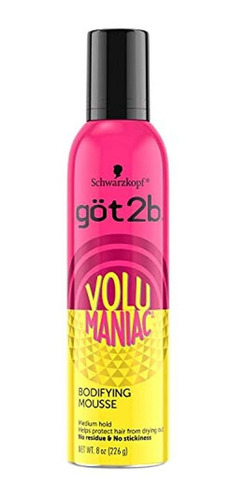 Got2b Volumaniac - Mousse Para El Cabello, 8 Onzas