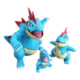 Totodile Croconaw Feraligatr Pokémon Impressão 3d