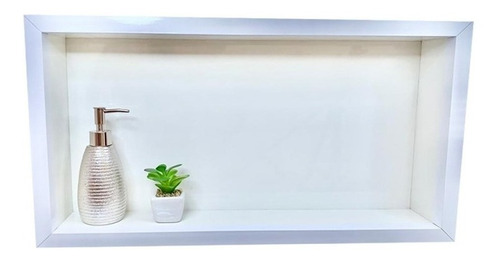 Nicho Porcelanato Banheiro Branco Liso  30x60 