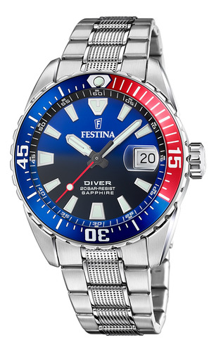 Reloj Festina F20669.4 Hombre Analogico Cuarzo Fechador