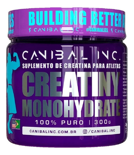 Creatina Creatiny Monohydrate 300g - Canibal Inc Sabor Sem Sabor