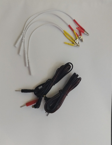 2 Cables Para Tens Fisioterapia Y 4 Cables Caiman Acupuntura