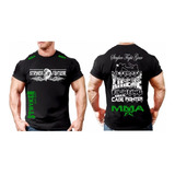 Remeras Mma Stryker Green  F/espalda Algodón Gran Calidad