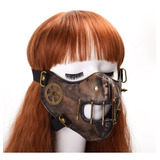 Máscara Cosplay Steampunk Gótica Fetiche Cyber Facial Vintag