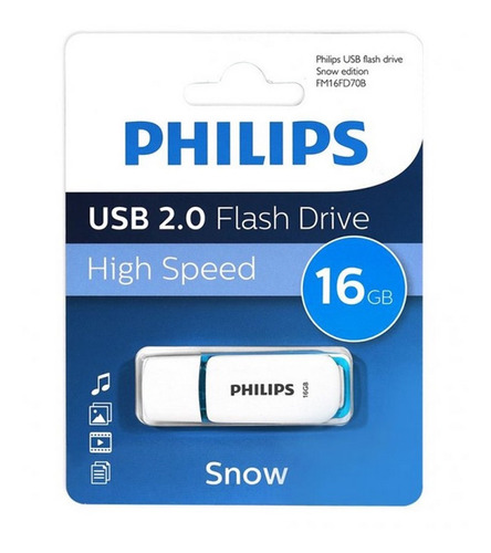 Pendrive Philips 16 Gb Usb 2.0 Snow Blanco