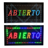 Cartel Led Luminoso Abierto  220v Mayorled