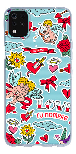 Funda Para LG San Valentín Sticker Tatto Con Tu Nombre