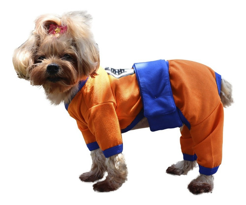 Disfraz De Goku Para Perro Pequeño (talla 2- 8)