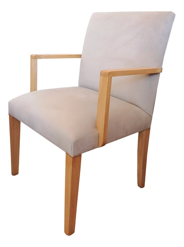 Sillon Nordico Escandinavo 1 Cuerpo Living Madera Pana Lino