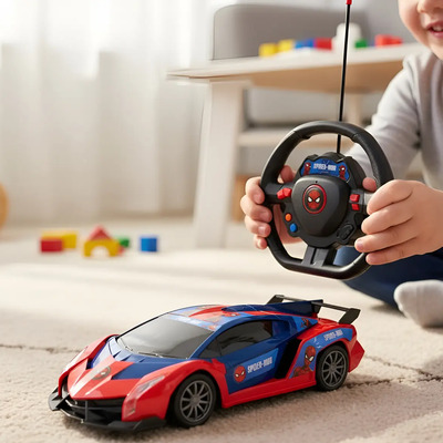  Auto A Radio Control Con Luz Spiderman Hombre Araña Volante | Envío gratis