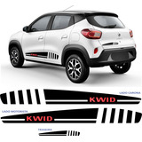 Kit Faixas Adesivos Renault Kwid  Life Lateral E Traseira 3