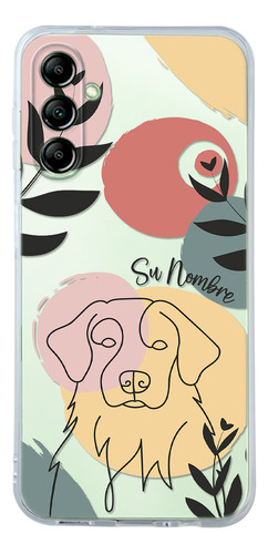 Funda Para Galaxy Mujer Perrito Golden Minimal Su Nombre