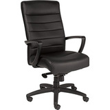 Silla De Cuero Eurotech Manchester, Respaldo Alto, Negro