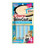 Snack Para Gatos Inaba Churu Skin Coat Atún Y Ostiones 56gr