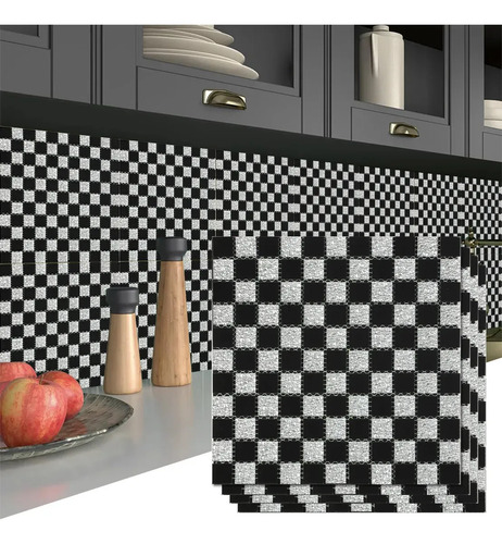 Panel Decorativo 3d Mosaico Autoadherible Tipo Acero 22pcs