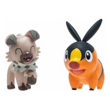 Pokemon Tepig Y Rockruff Pack Figuras De Pelea