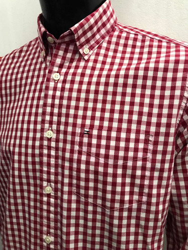 Camisa Tommy Hilfiger Classic Fit Talle Small Red/white