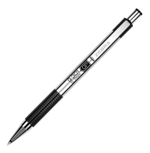 Boligrafo Zebra Rollerball G-301 Gel .7mm Metalico Negro /vc